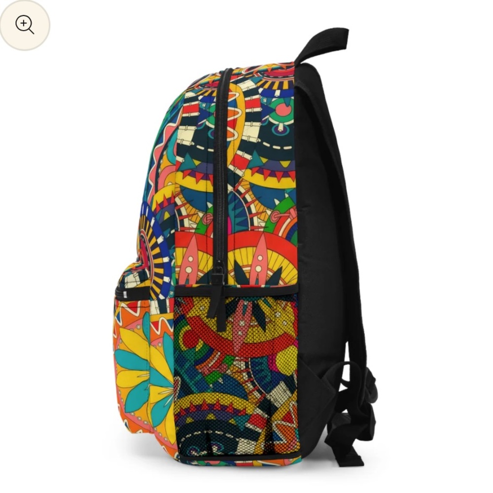 Printify Mandala Pop Colorful Backpack (New) View 3